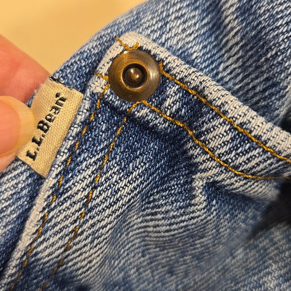 LL Bean Comfort Waist 100% Cotton 46x32 Mens Jeans - Pre-Owned - Picture 7 of 10